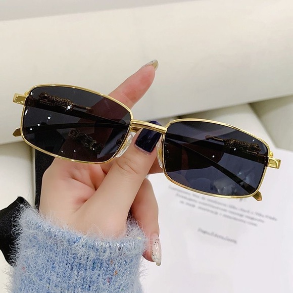 Other - Gold Frame Black Lens Sunglasses